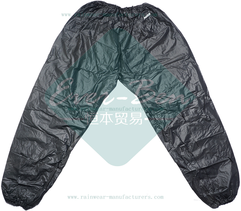 China black PVC plastic macs adults-waterproof rain pants